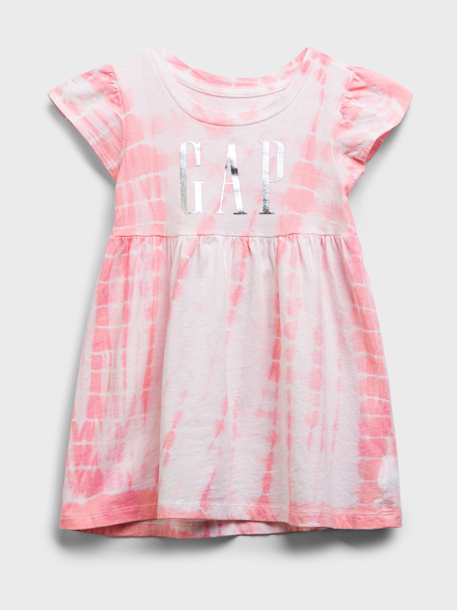 Fotografie Růžové holčičí dětské šaty GAP Logo dress