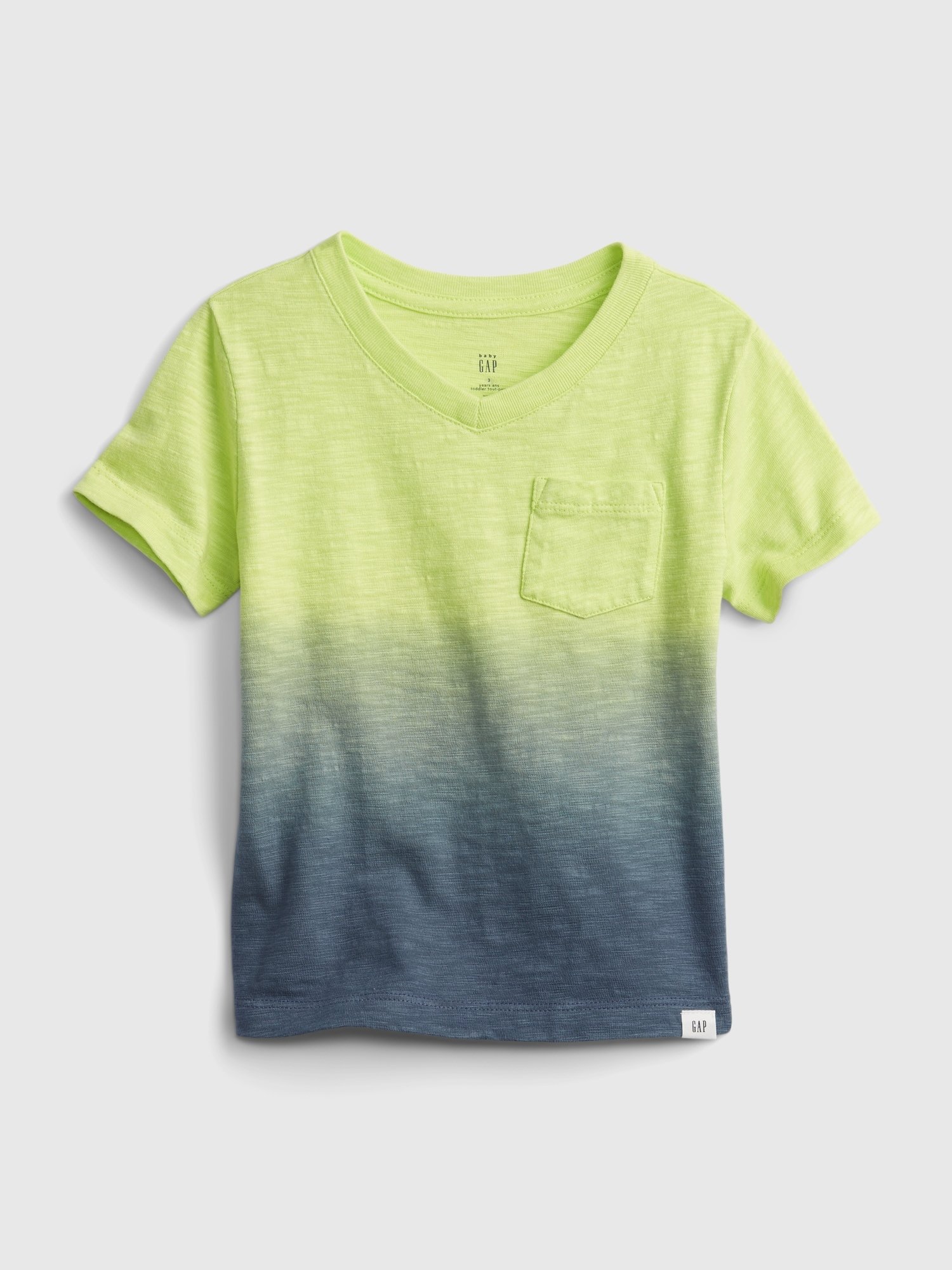Fotografie Zelené klučičí dětské tričko v-neck t-shirt