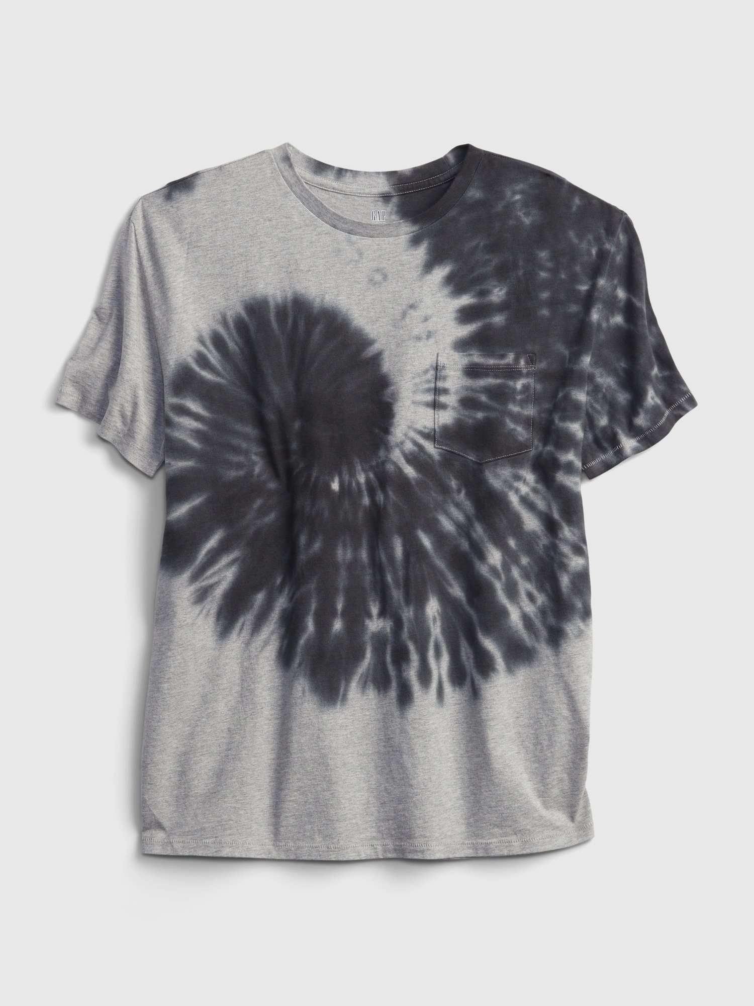 Šedé klučičí dětské tričko GAP teen 100% organic cotton pocket t-shirt