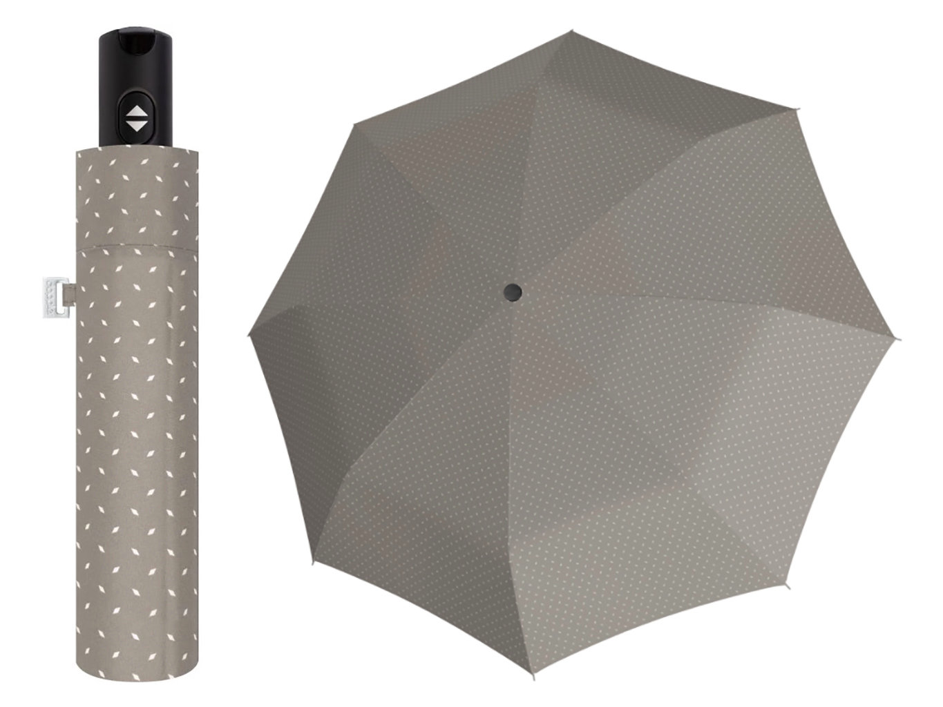 Fotografie Doppler Magic Carbonsteel Royal dámský luxusní plně automatický deštník - Šedá
