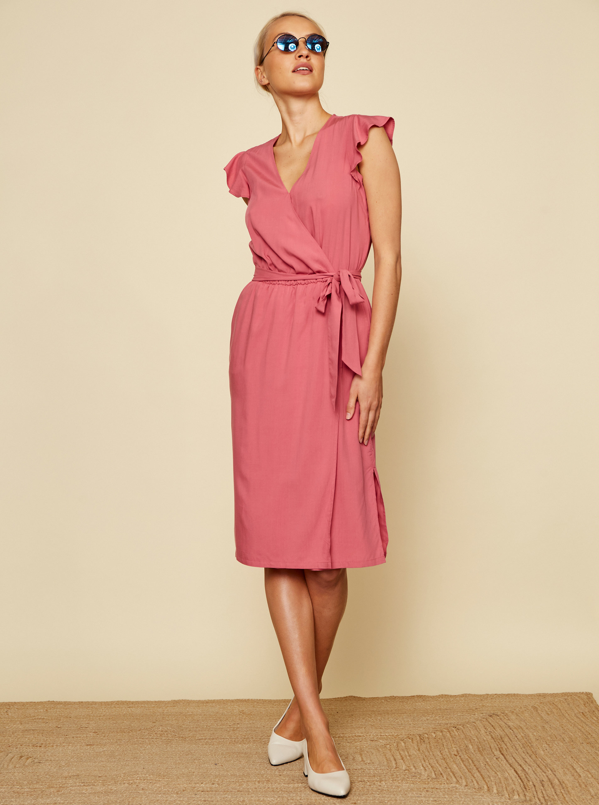 Fotografie Růžové zavinovací šaty ZOOT Francine