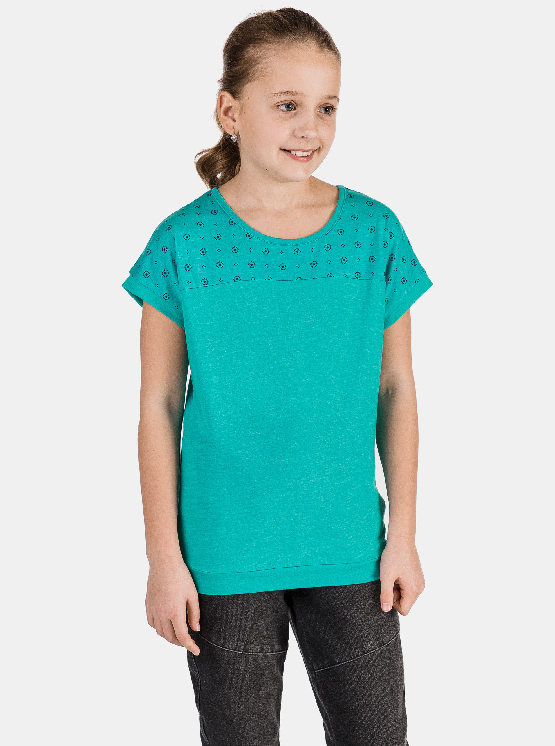 Fotografie Zelené holčičí vzorované tričko SAM 73