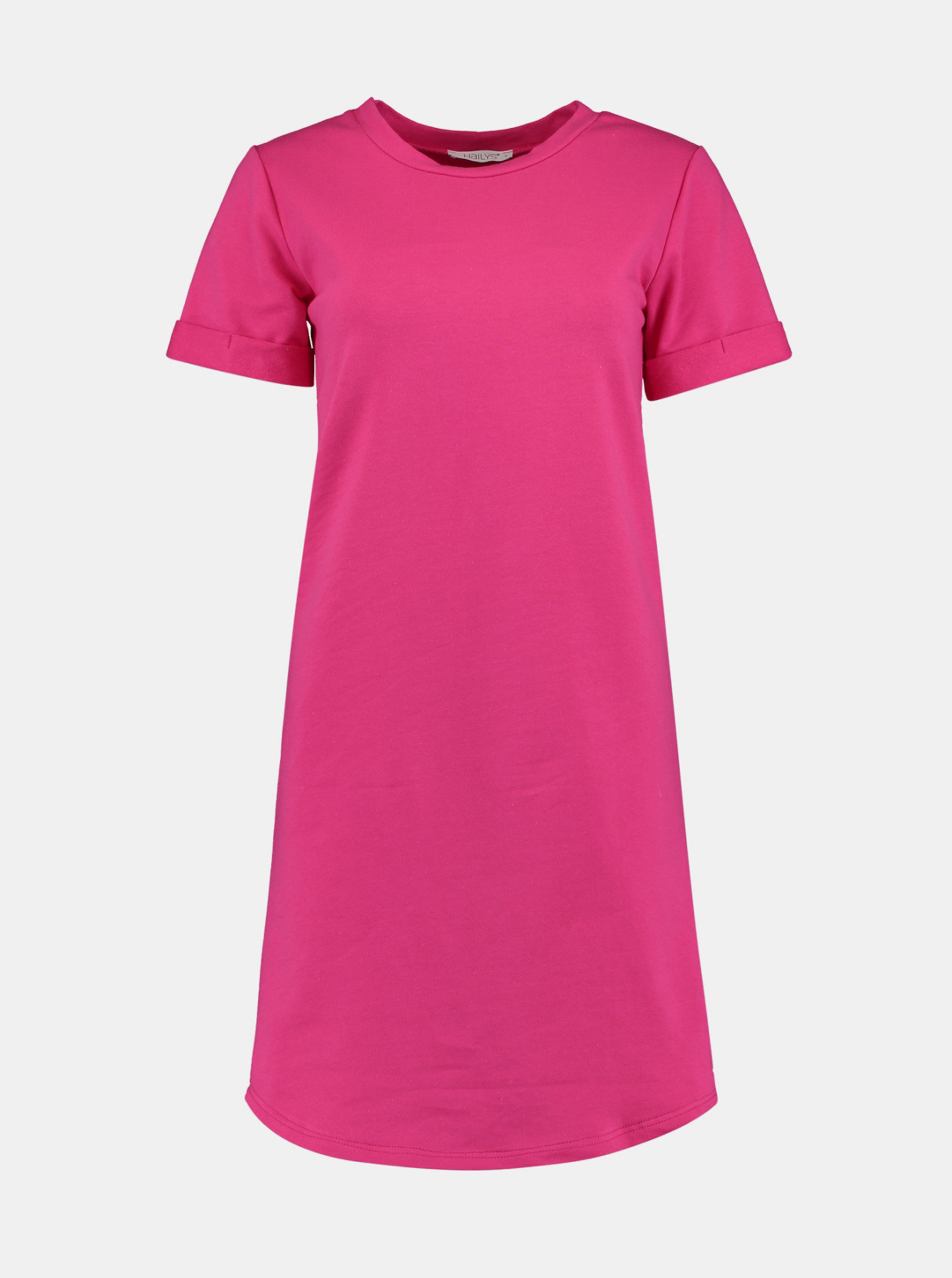 Fotografie Růžové šaty s prodlouženým zadním dílem Hailys