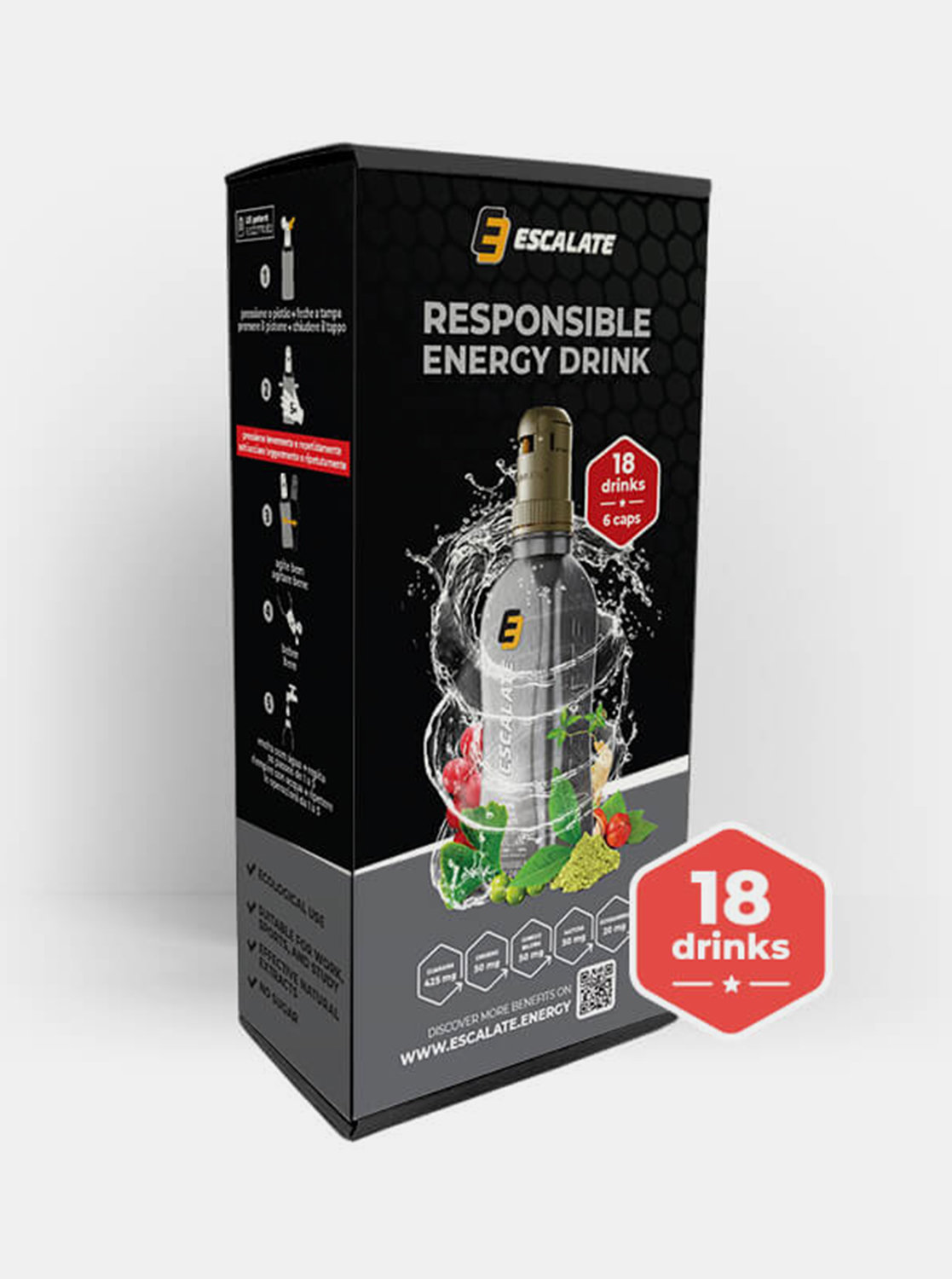 Fotografie Energetický nápoj Escalate 6-pack Citrus Isoline (18 dávek)