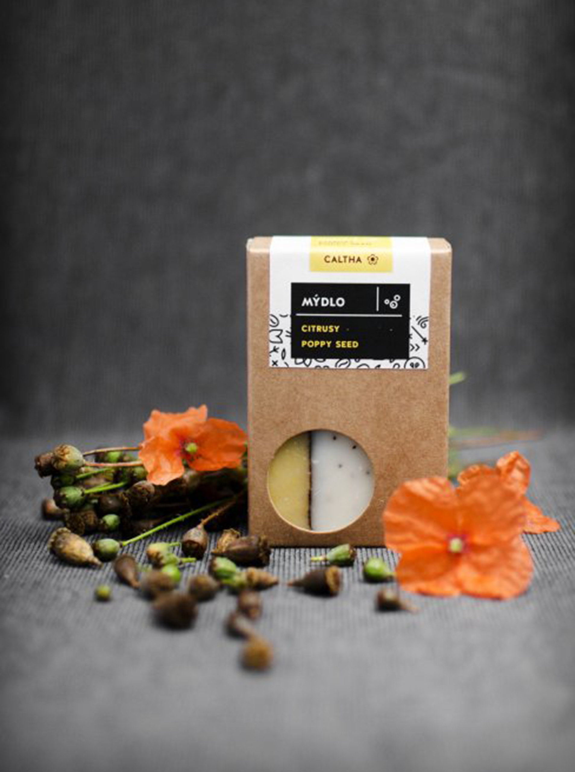 Fotografie Caltha Tuhé mýdlo Citrusové „Poppy seed“ 100 g