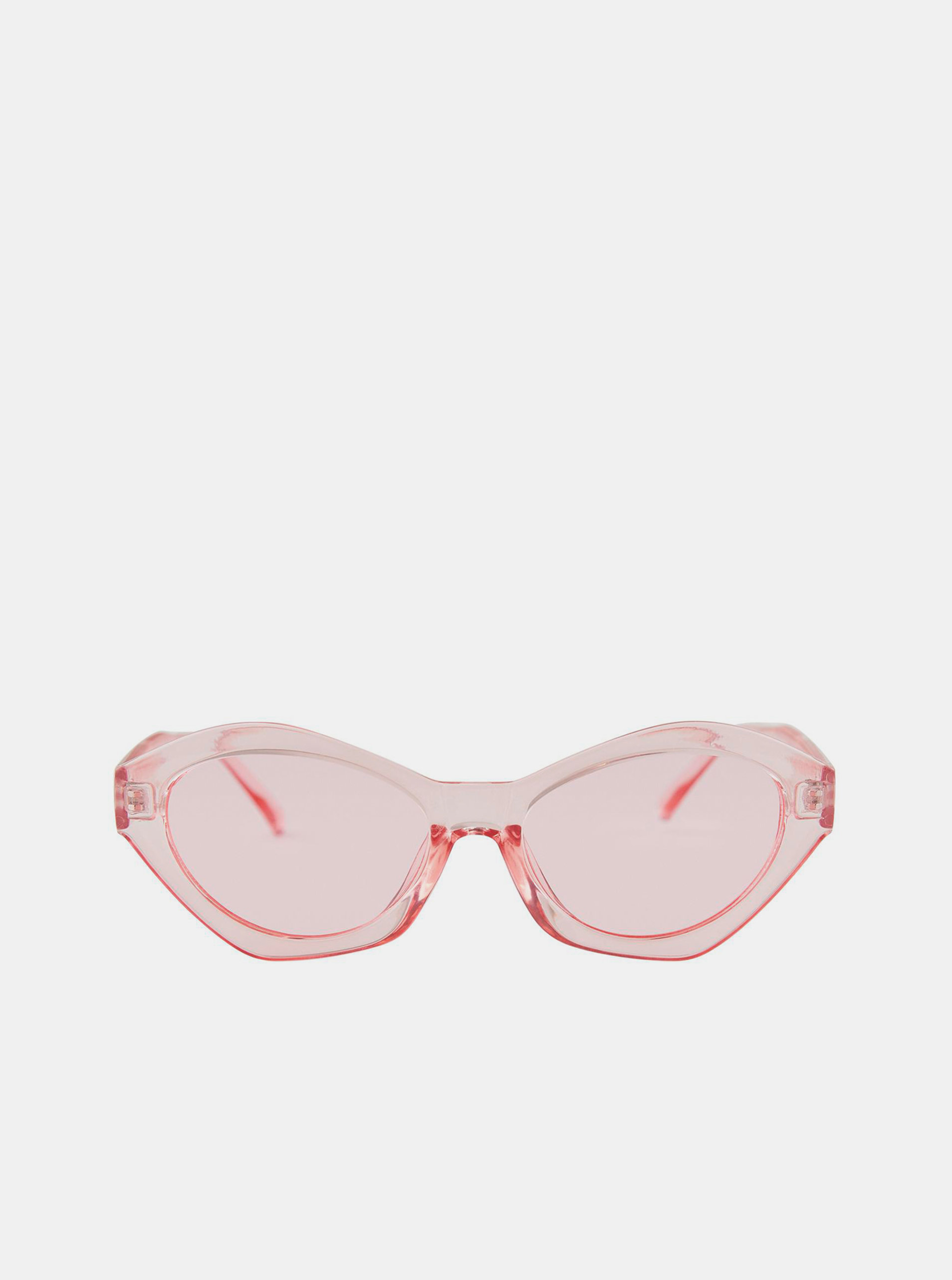 Fotografie Růžové sluneční transparentní brýle Pieces Laura