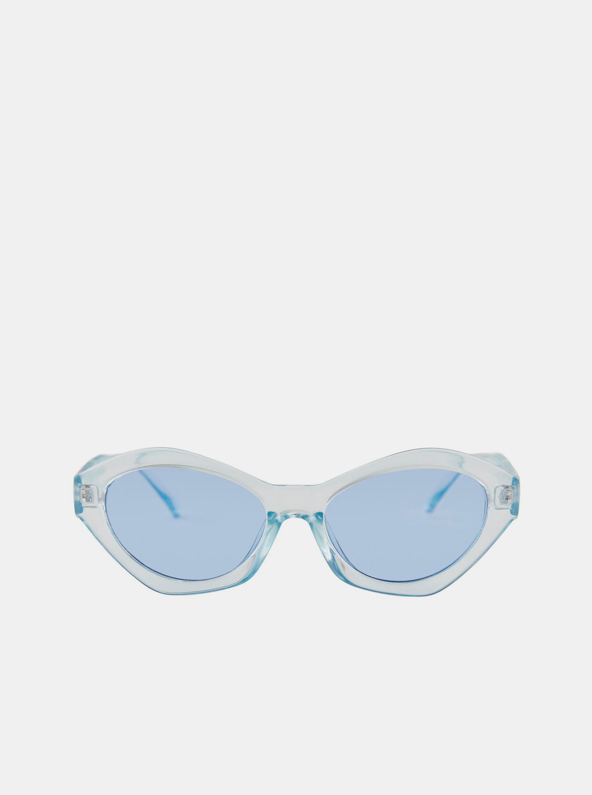 Fotografie Modré sluneční transparentní brýle Pieces Laura