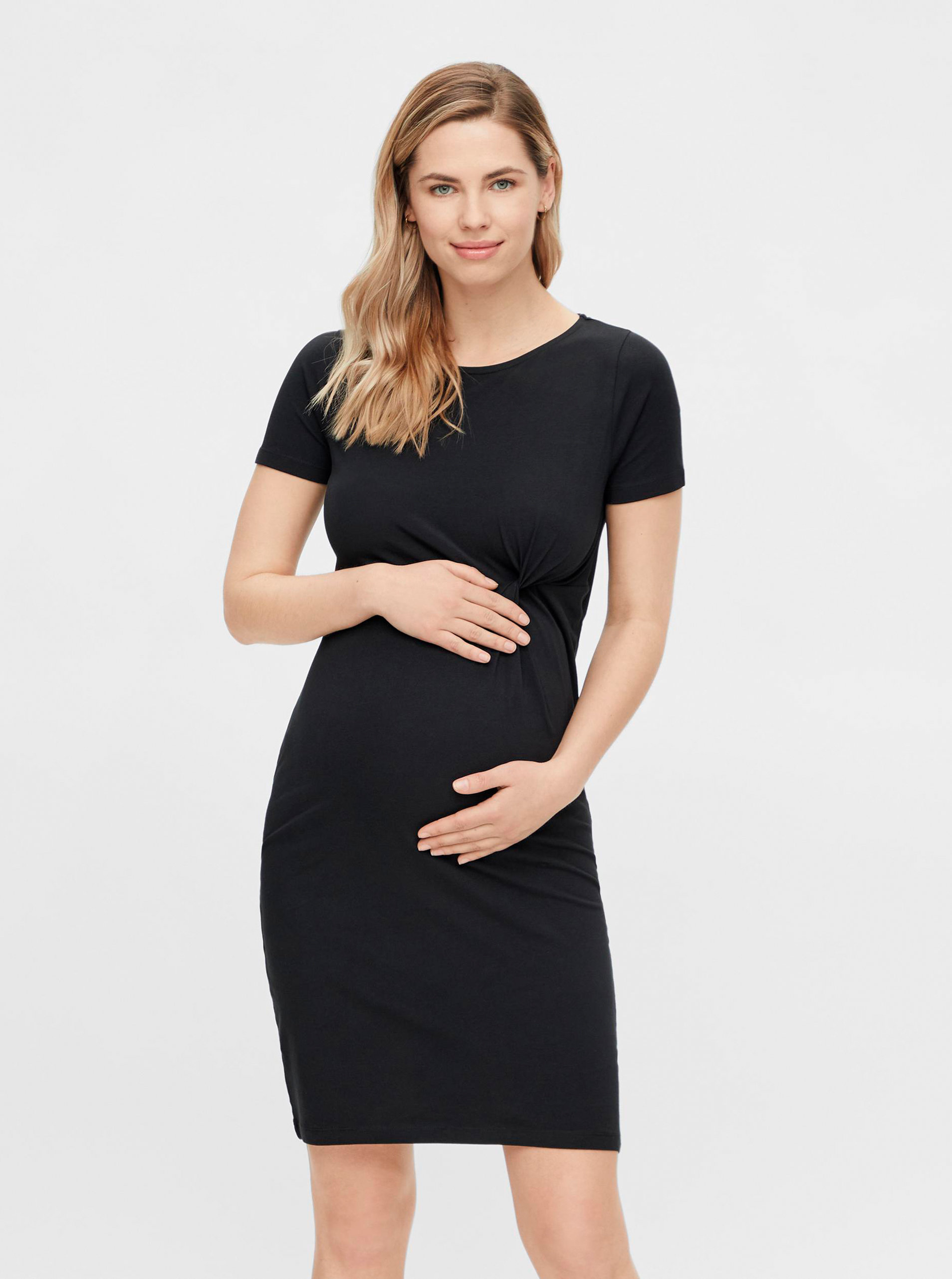 Fotografie Černé těhotenské pouzdrové basic šaty Mama.licious Sia