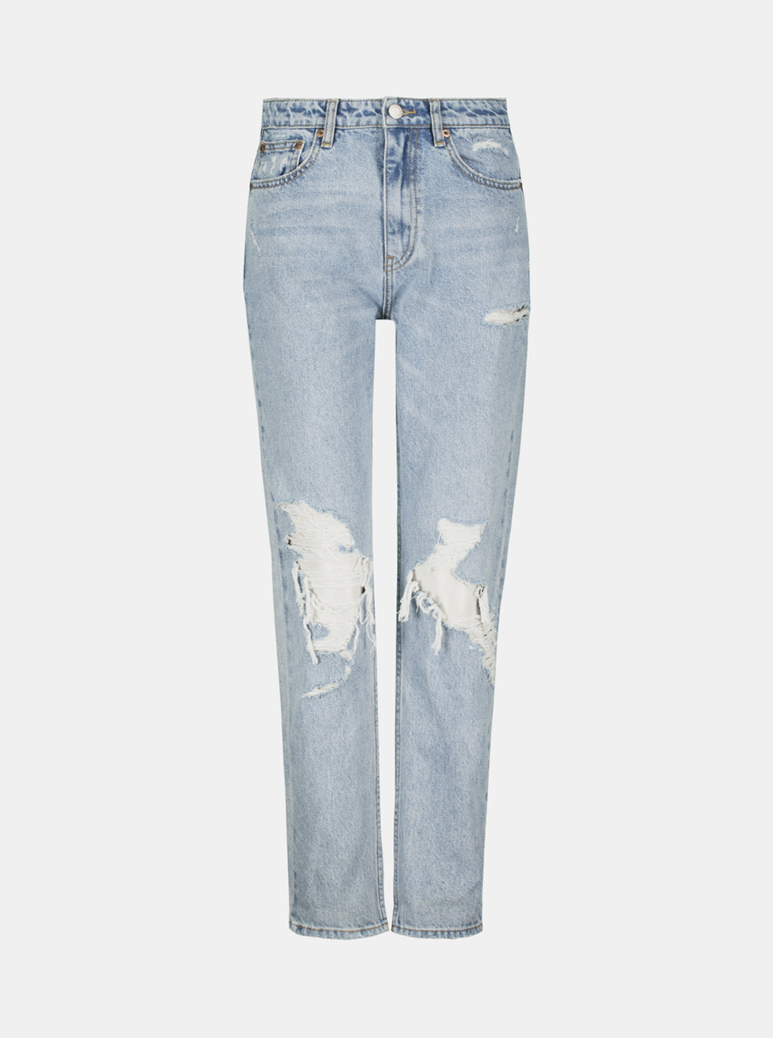 Fotografie Světle modré straight fit džíny s potrhaným efektem TALLY WEiJL