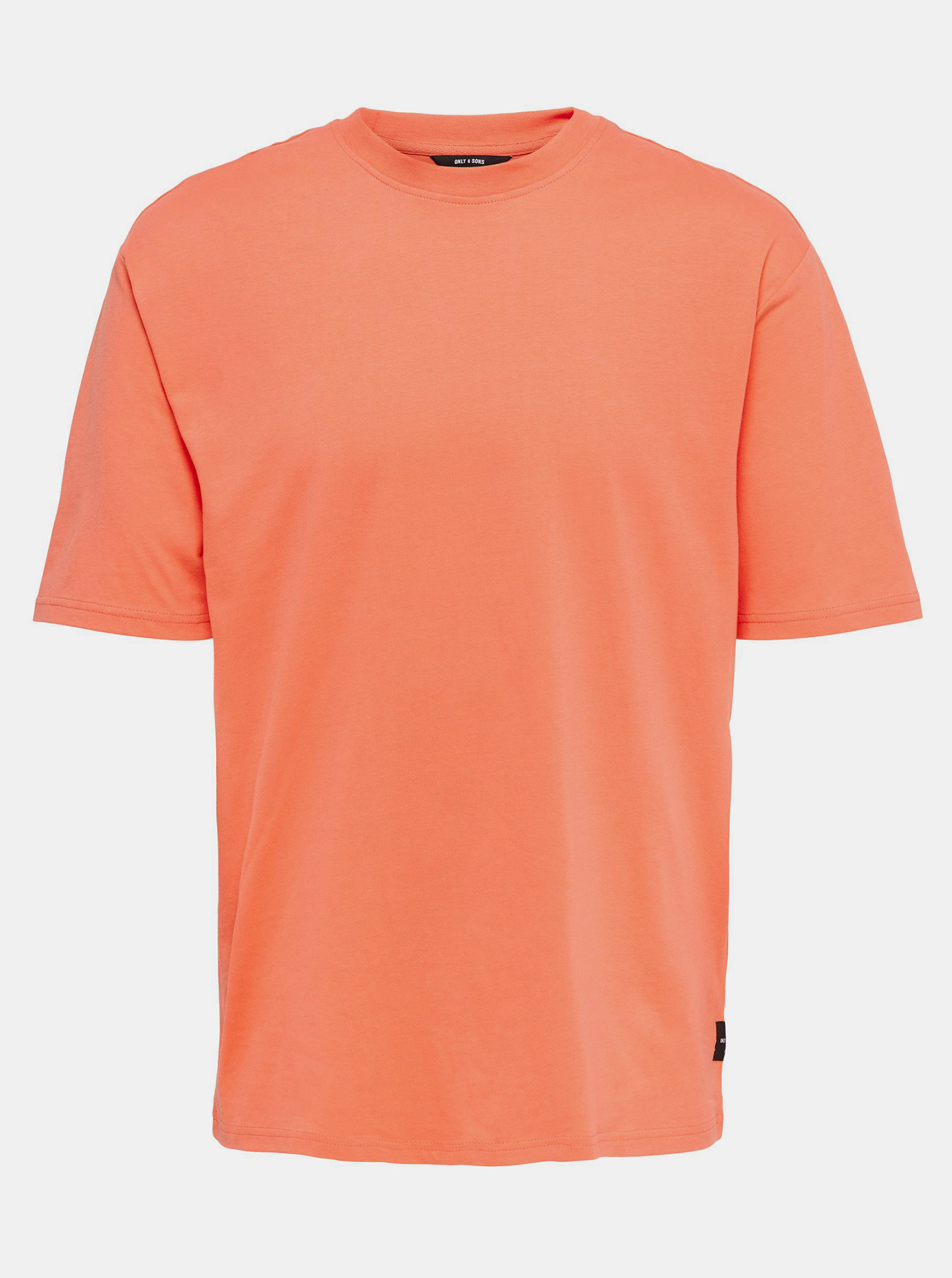Fotografie Oranžové basic tričko ONLY & SONS Donnie