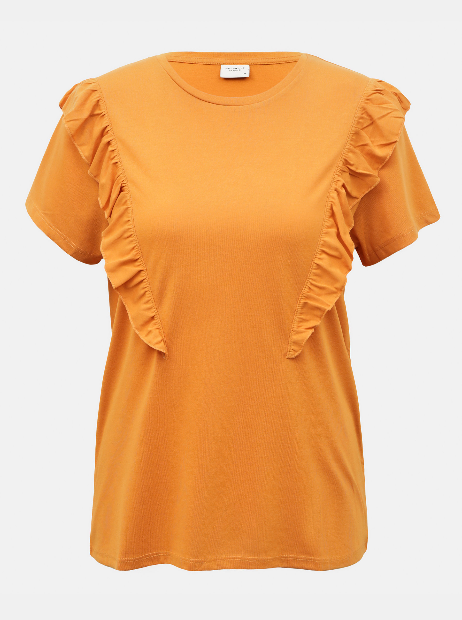 Fotografie Oranžové tričko s volánem Jacqueline de Yong Karen