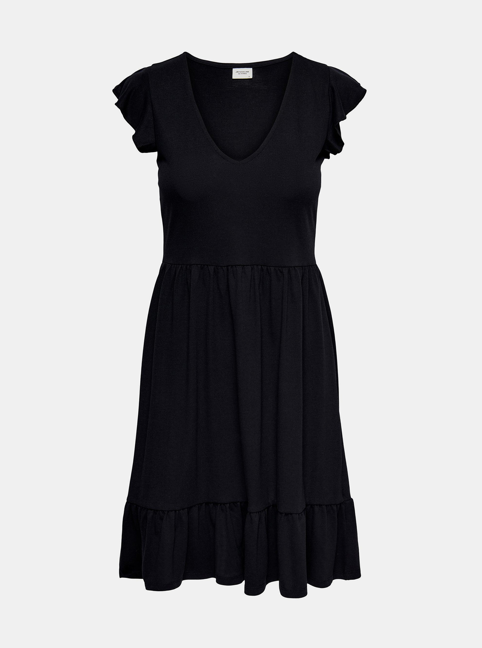 Fotografie Černé šaty s volány Jacqueline de Yong Ditte