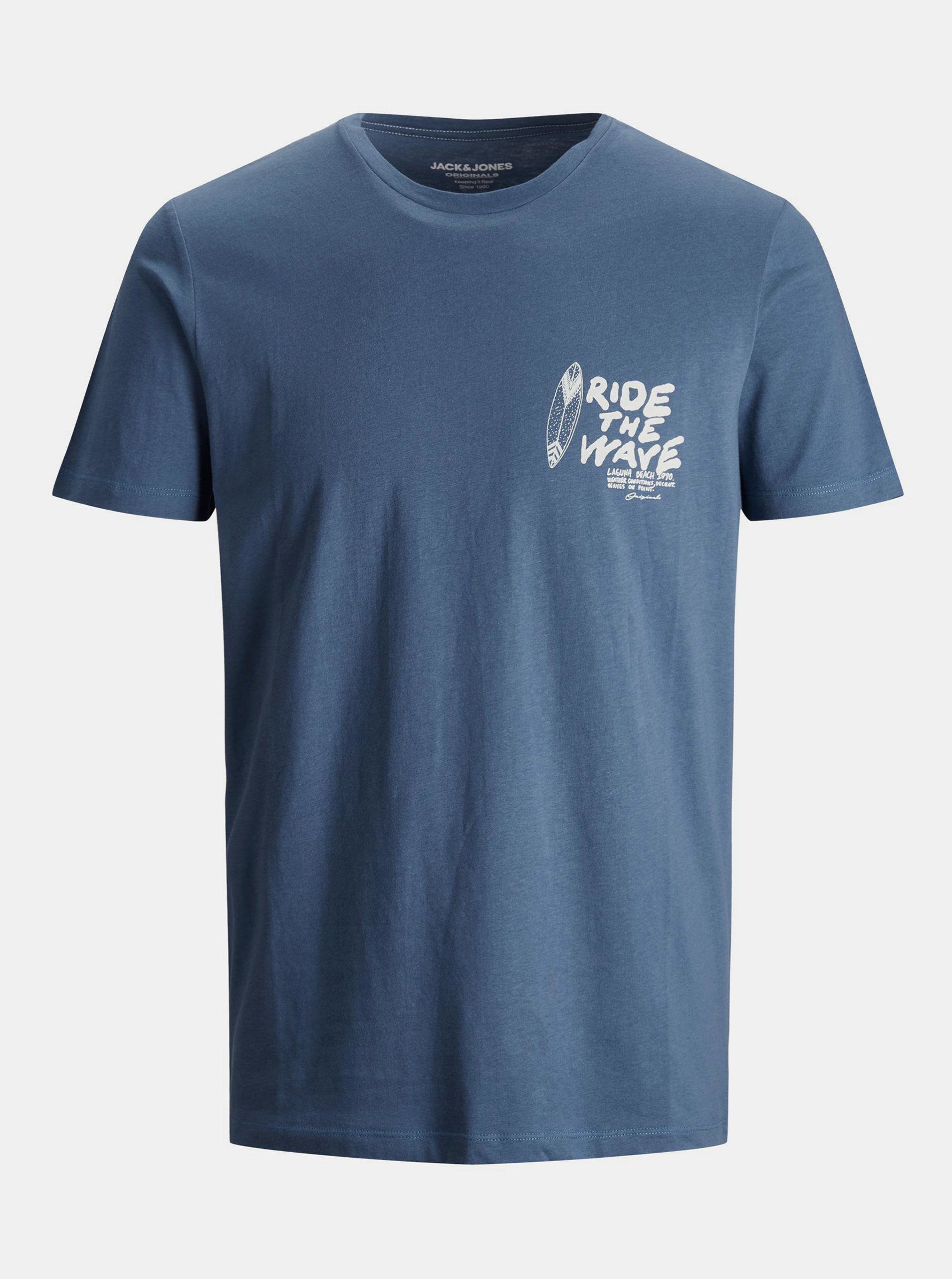 Fotografie Modré tričko s potiskem Jack & Jones Streams