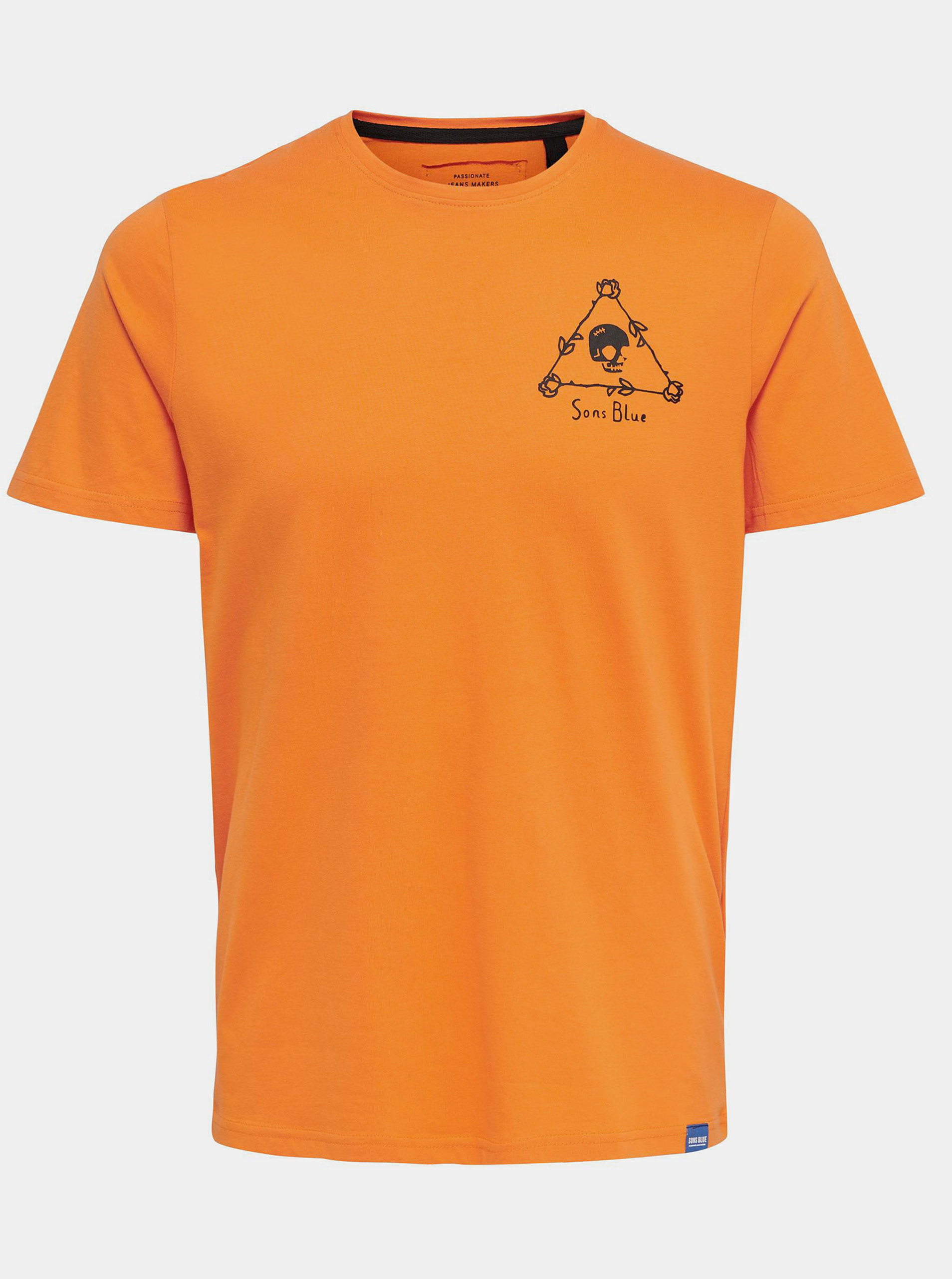 Fotografie Oranžové tričko s potiskem ONLY & SONS Turner