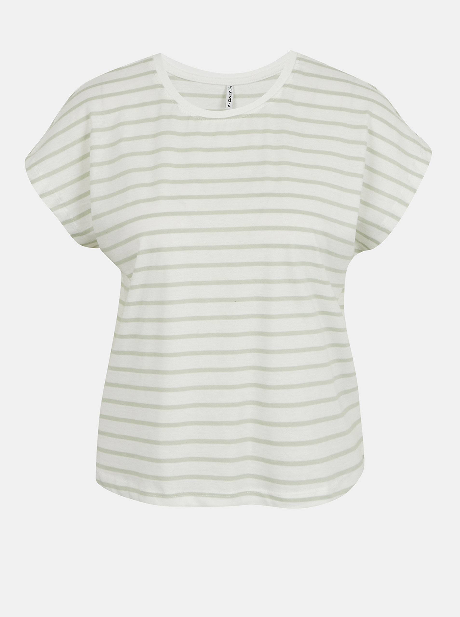 Fotografie Světle zeleno-bílé pruhované tričko ONLY Peppa