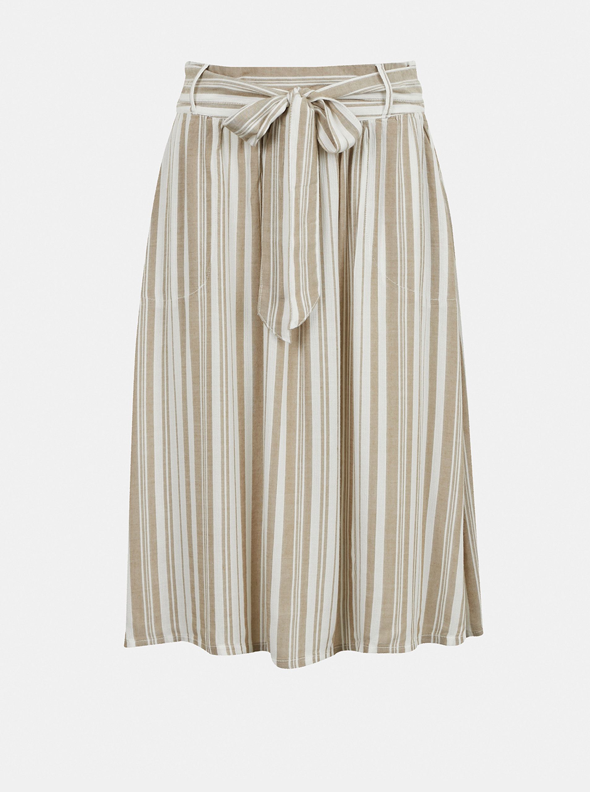 Béžovo- bílá pruhovaná sukně ONLY Manhattan
