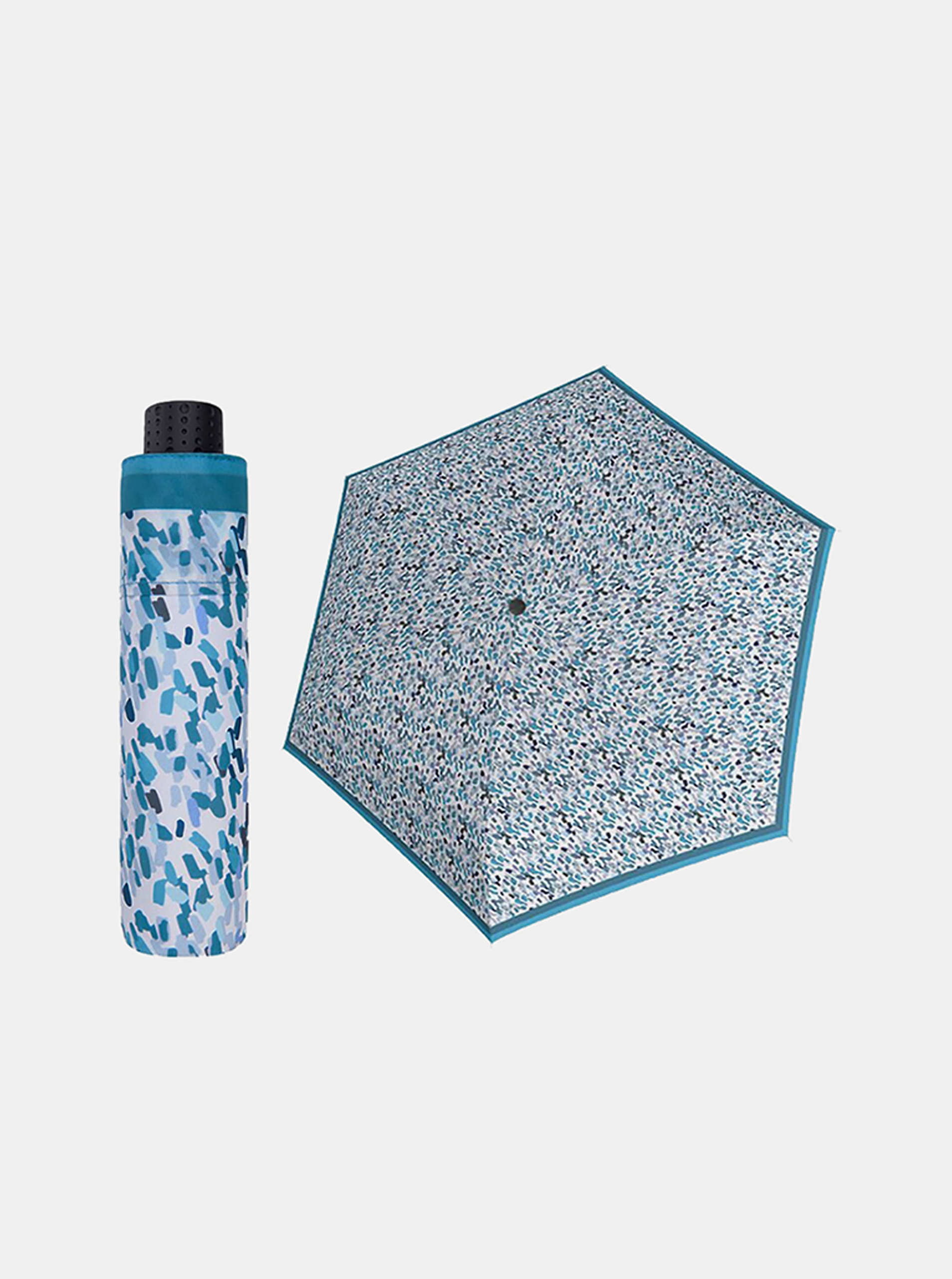 Doppler Havanna Sprinkle modrý ultralehký skládací deštník s UV ochranou - Modrá