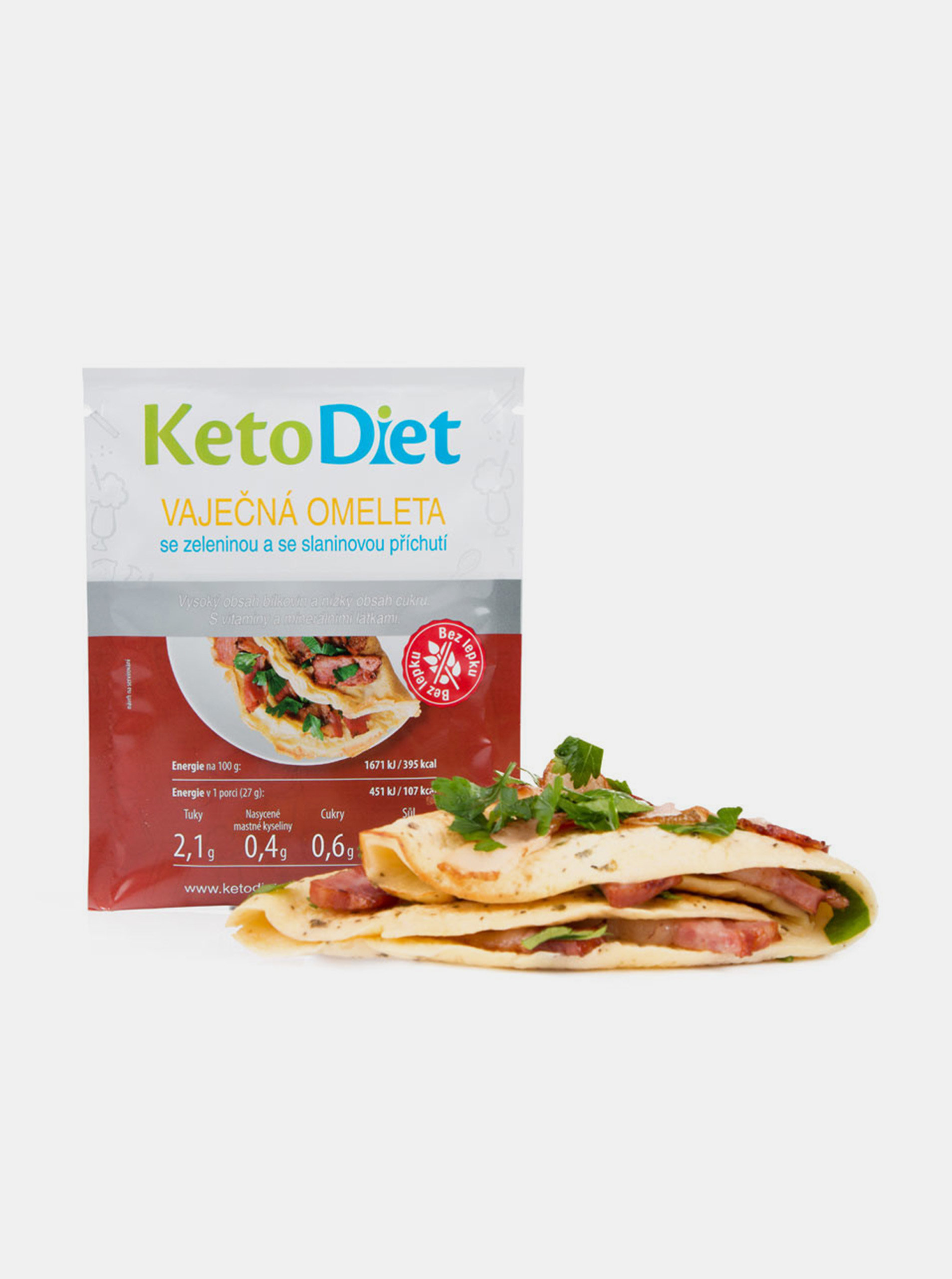 Fotografie Proteinová omeleta se slaninovou příchutí KetoDiet (7 porcí)