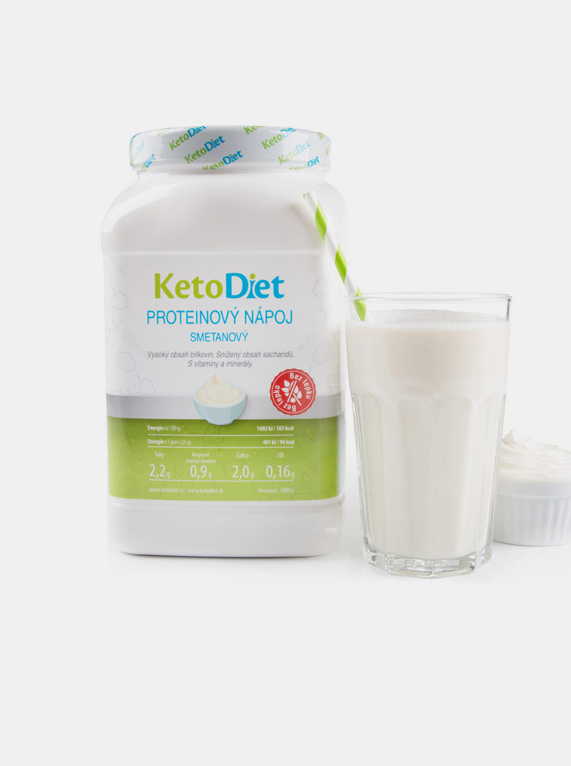 Fotografie Proteinový smetanový nápoj bez příchuti na 1 týden KetoDiet (35 porcí)