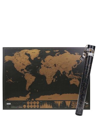 Veľká nástenná stieracia mapa Luckies