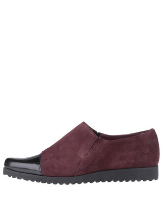 Pantofi loafer OJJU visii din piele intoarsa