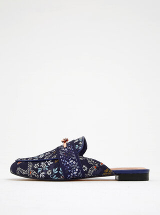 Modré kvetinové šľapky Ted Baker Dorlinj