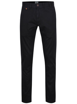 Pantaloni chino negri regular fit din bumbac - Barbour Neuston Twill