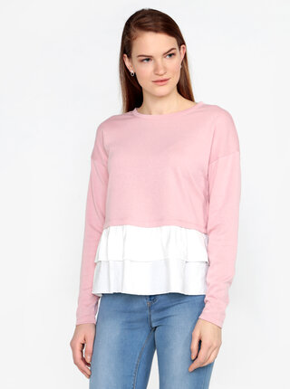 Bluza roz cu terminatie 2 in 1 - VERO MODA Rikke