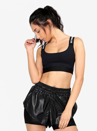 Čierna športová podprsenka s prekríženými ramienkami Ivy Park