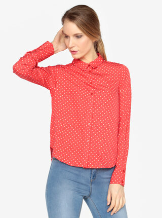 Camasa crem-rosu cu buline VERO MODA Nicky