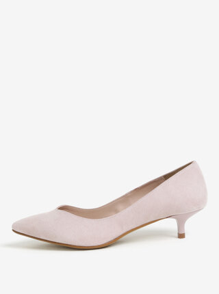 Pantofi roz deschis cu toc kitten - OJJU