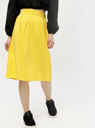 Žltá rebrovaná sukňa VERO MODA Sia