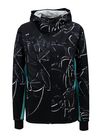 Jacheta de dama sport neagra lejera impermeabila cu model Under Armour