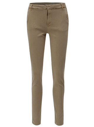 Pantaloni chino bej cu talie joasa VERO MODA Flame