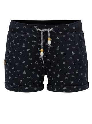 Pantaloni scurti de dama albastru inchis cu model Ragwear Norah