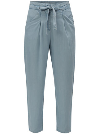 Pantaloni lejeri albastru deschis cu cordon in talie VERO MODA Breeze