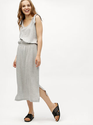 Světle šedé žíhané šaty VERO MODA Diana