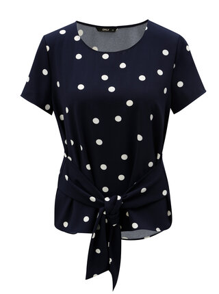 Bluza alb-albastru cu cordon ONLY Michelle