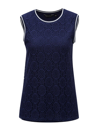 Tmavomodré čipkované tielko Dorothy Perkins