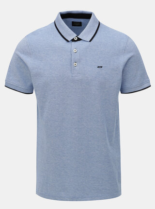 Tricou polo albastru deschis Jack & Jones Paulos