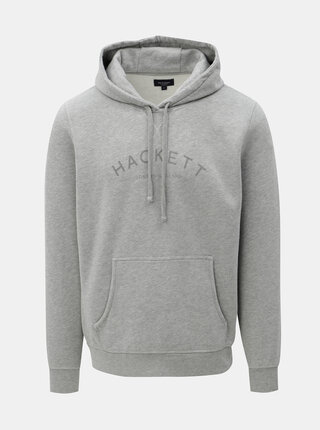 Šedá classic fit mikina s kapucí Hackett London