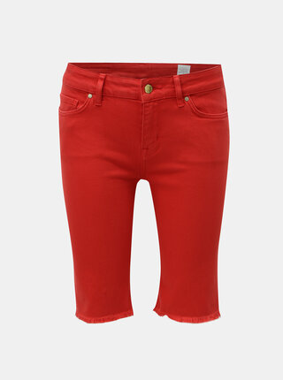 Červené dámské džínové skinny kraťasy Tommy Hilfiger Venice