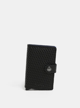 Černá kožená peněženka s hliníkovým pouzdrem s RFID Secrid Miniwallet Cubic