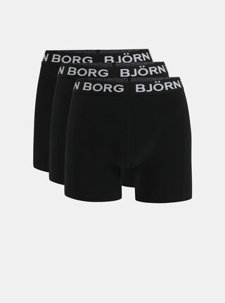 Súprava troch boxeriek v čiernej farbe Björn Borg
