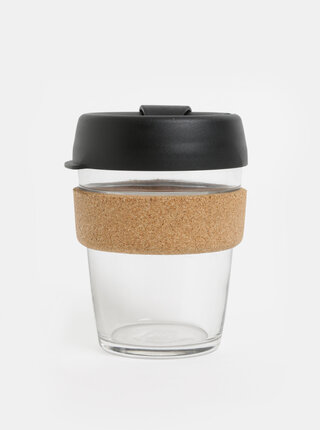Čierny sklenený cestovný hrnček KeepCup Brew medium 340 ml
