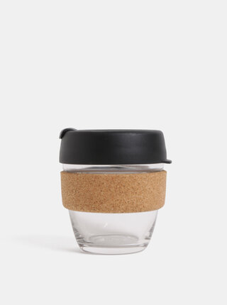 Černý skleněný cestovní hrnek KeepCup Brew small 227 ml
