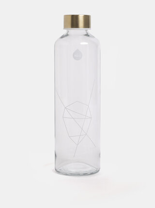 Skleněná lahev s víčkem ve zlaté barvě EQUA 750 ml