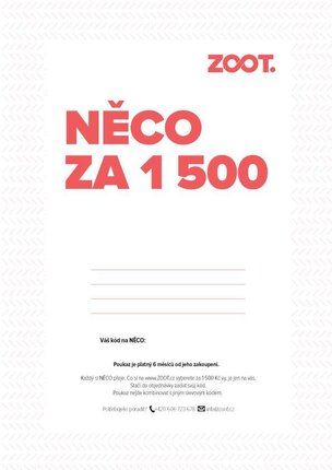 Elektronický poukaz na NĚCO ze ZOOTu v hodnotě 1500 Kč