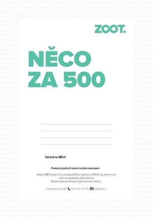 Elektronický poukaz na NĚCO ze ZOOTu v hodnotě 500 Kč