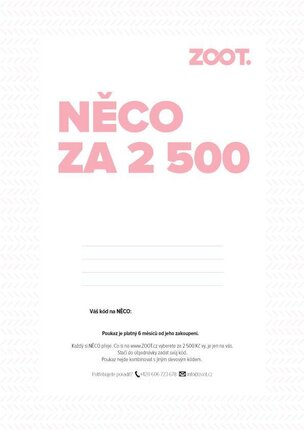 Elektronický poukaz na NĚCO ze ZOOTu v hodnotě 2 500 Kč